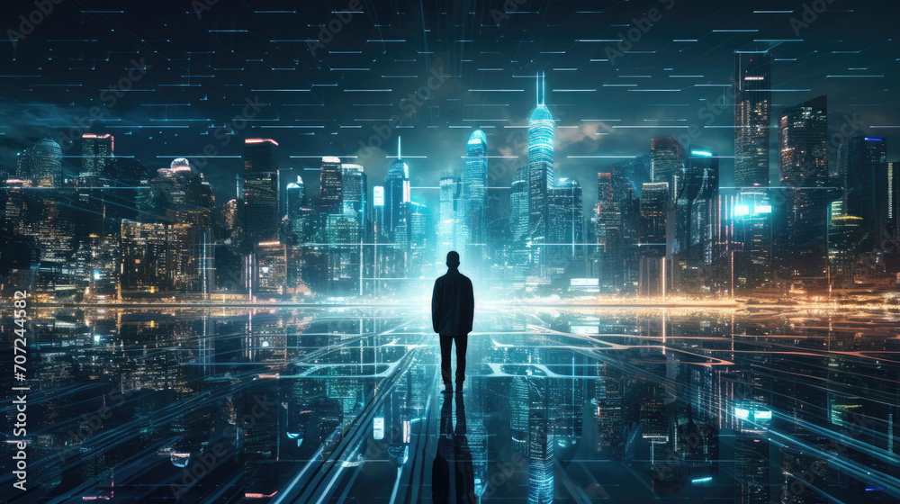 Digital city of code cyber guardian ensures continuous surveillance