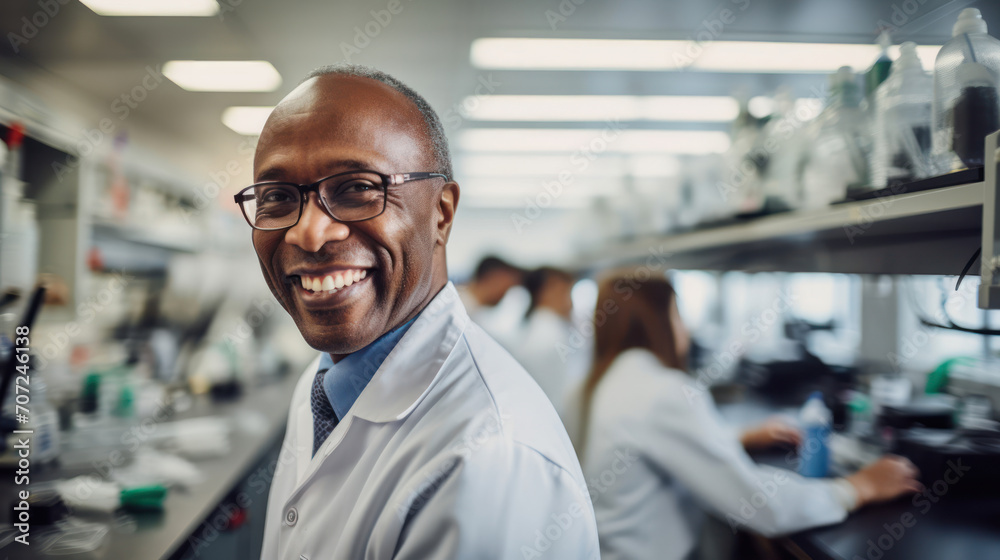 Engaging science teacher in experiment reflecting joy in teaching science Engaging science teacher in experiment reflecting joy in teaching science