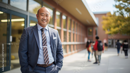 School leader in welcoming setting positively influencing the school community
