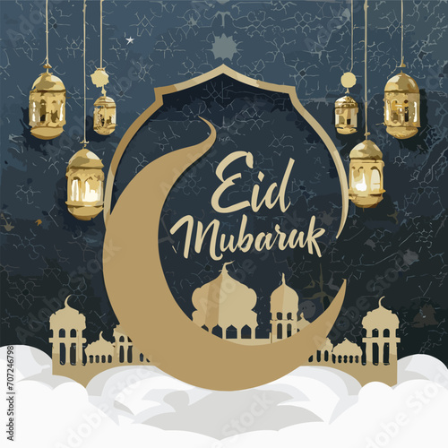 Festive Flourish Eid Mubarak Social Media Wishe