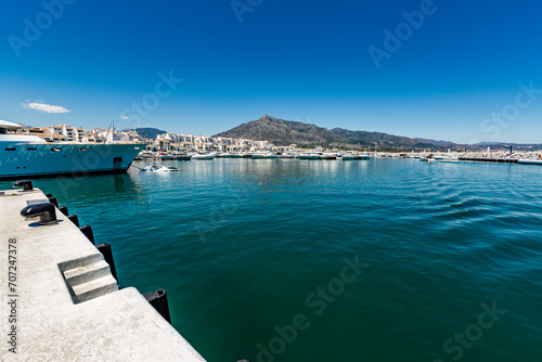 Sea boardwalk view, Andalusia, Southern Spain, fine weather and climate for travelers and tourists