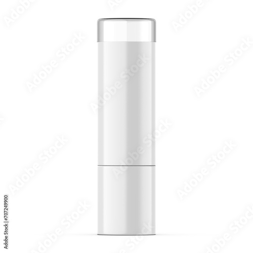 Stick foundation on white background. Makeup product mockup for branding, 3d illustration