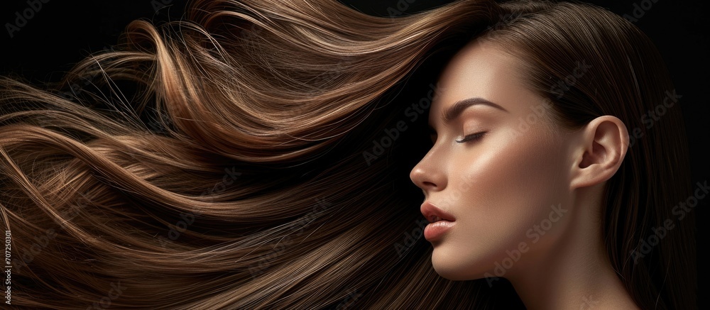 Luxurious Long Brown Hair of a Woman Luxurious Long Brown Hair of a Woman