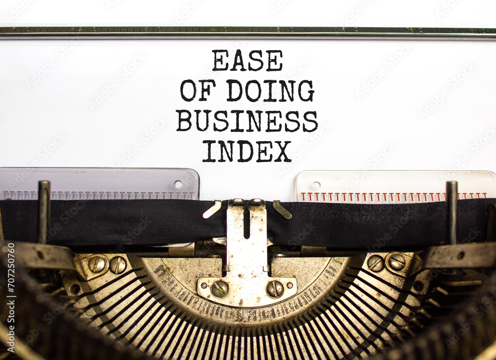 Ease of doing business index symbol. Concept words Ease of doing ...