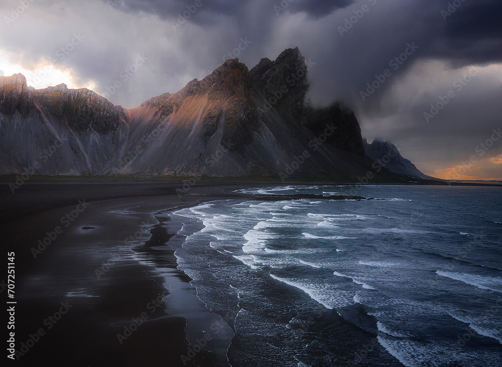 Vestrahorn Iceland Aerial
