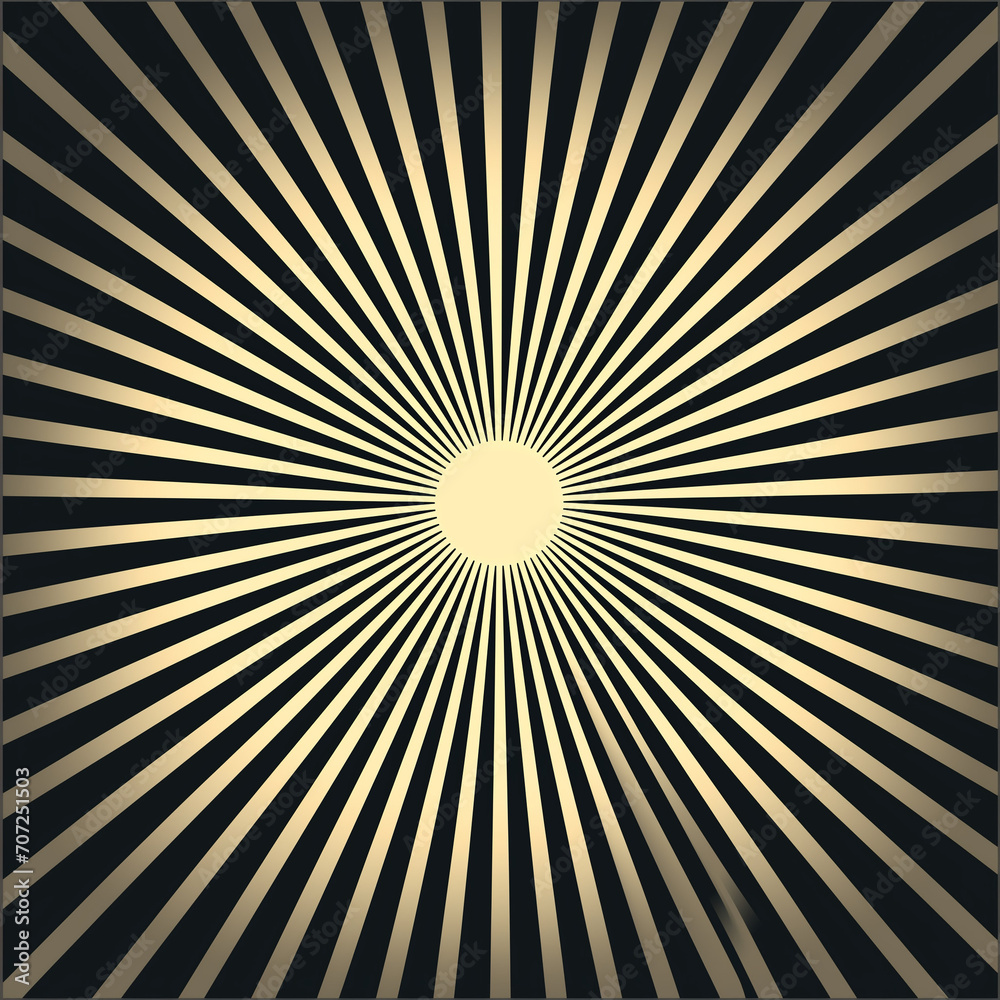 Sunburst Pattern Background with Geometric Sun Rays in Vibrant Sunburst Pattern Background with Geometric Sun Rays in Vibrant