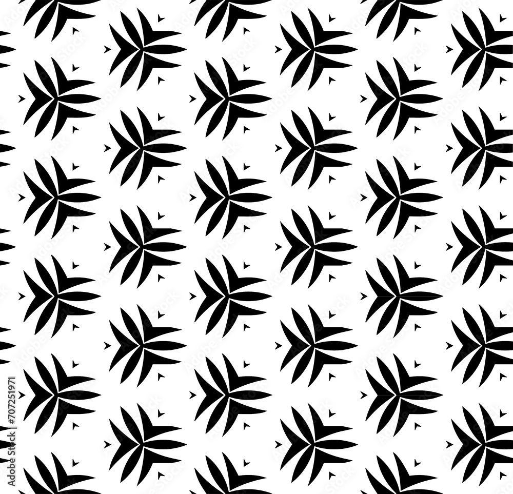 Black seamless abstract pattern. Overlay for background and backdrop. Ornamental design. PNG graphic illustration with transparent background.