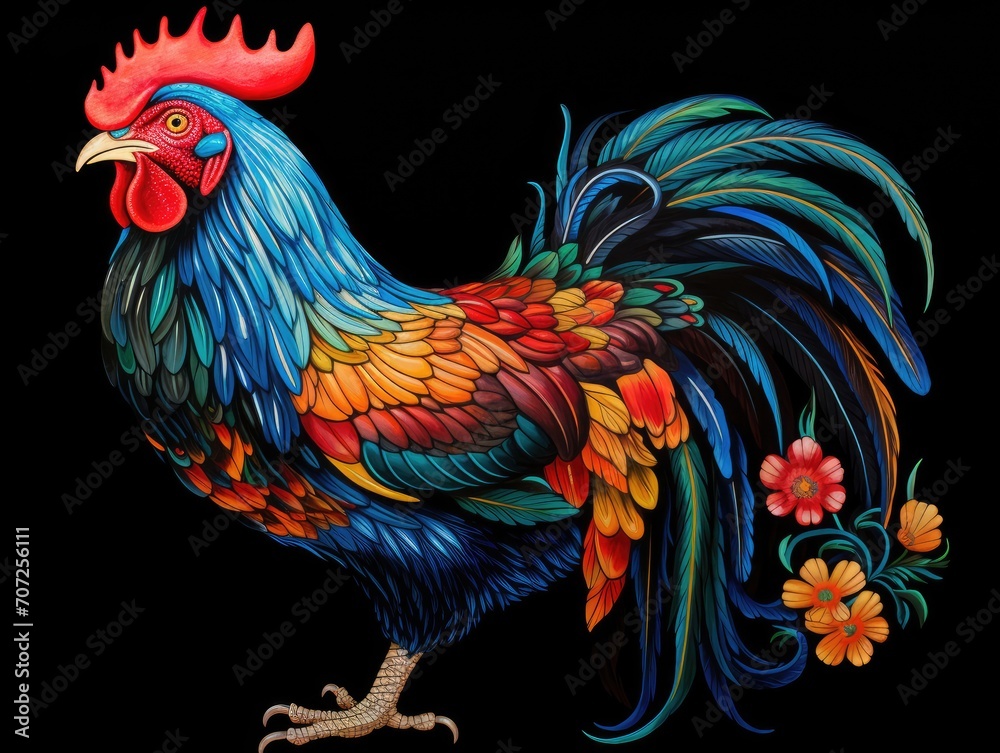 rooster on the wall