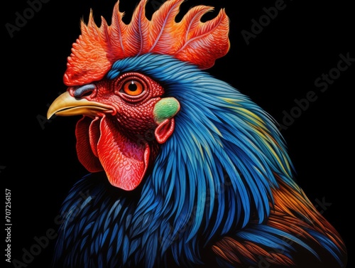close up of rooster