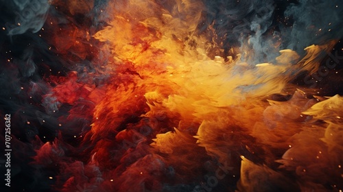 Inferno of Pigments: Fiery Burst
