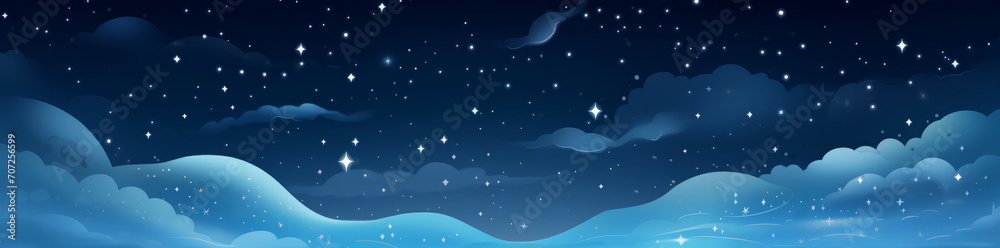 The night universe filled with clouds The night universe filled with clouds