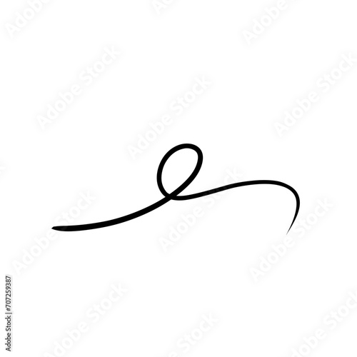 Swoosh underline hand drawing