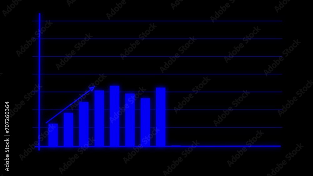 Abstract business growth and increasing graph chart animation background Abstract business growth and increasing graph chart animation background