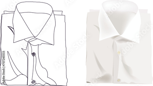Folded white men's shirt-