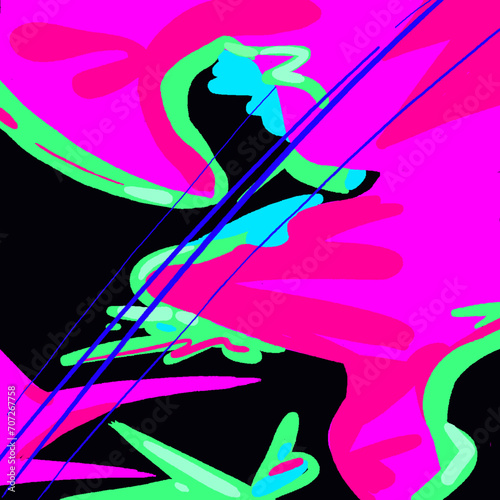 Vibrant background with streaks, vibrant pink streaks explode in a party-themed style: lavish fountains of pink rays, resembling a dance of light and color.