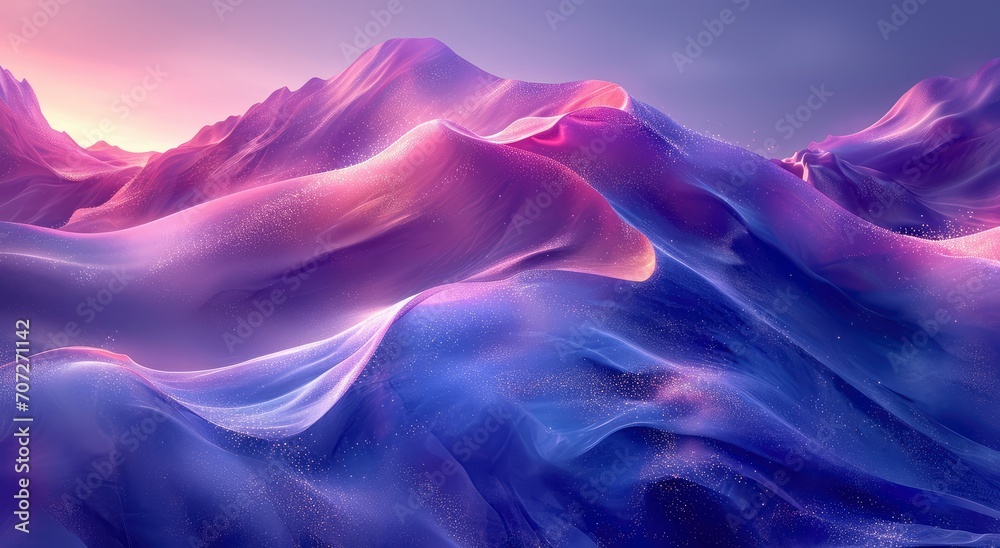 Obraz premium Purple, Blue, and Green Abstract Patterns on Canvas background, Purple, Blue, and Green: Abstract Patterns on Canvas, Abstract background Canvas in Stunning dynamic color, 