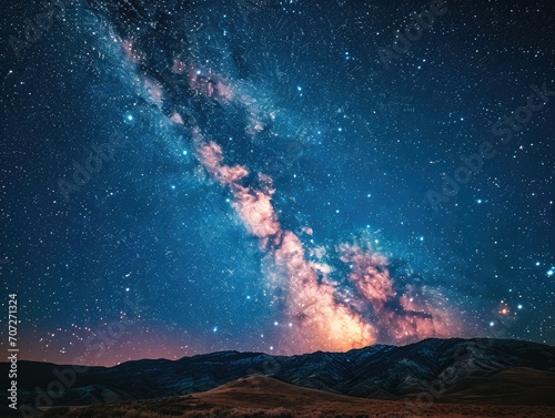Night sky filled with stars and the Milky Way