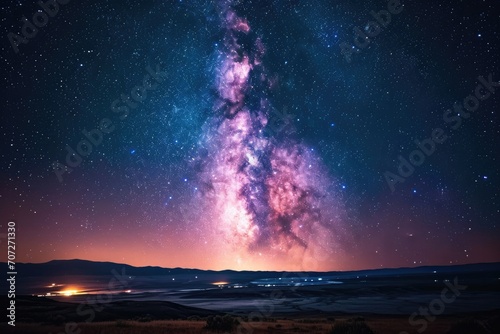 Night sky filled with stars and the Milky Way