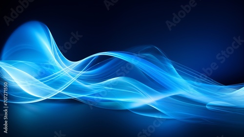 blue cyan light painting on simple background Isolated photo
