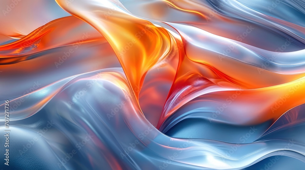 Naklejka premium a simple and elegant abstract experience the fluid elegance crafted with liquid metal elements and a touch of Magewave. 