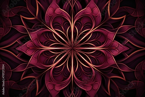 Symmetric maroon line background pattern