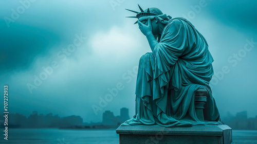 Statue of Liberty Crying
