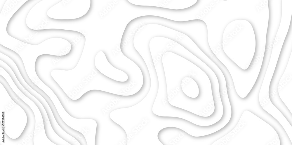 Abstract wavy line 3d paper cut white background. abstract white background with smooth wavy layers. silver grid map line topography mount contour map . Abstract wavy line 3d paper cut white background. abstract white background with smooth wavy layers. silver grid map line topography mount contour map .