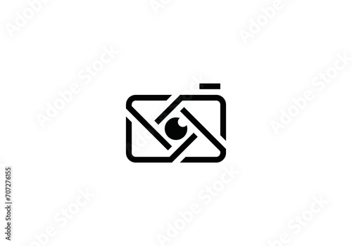 camera photography logo design icon template