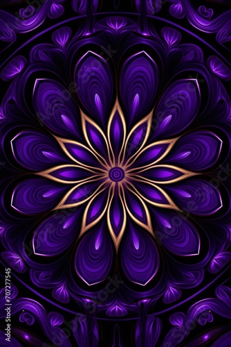 Symmetric purple and black triangle background pattern 