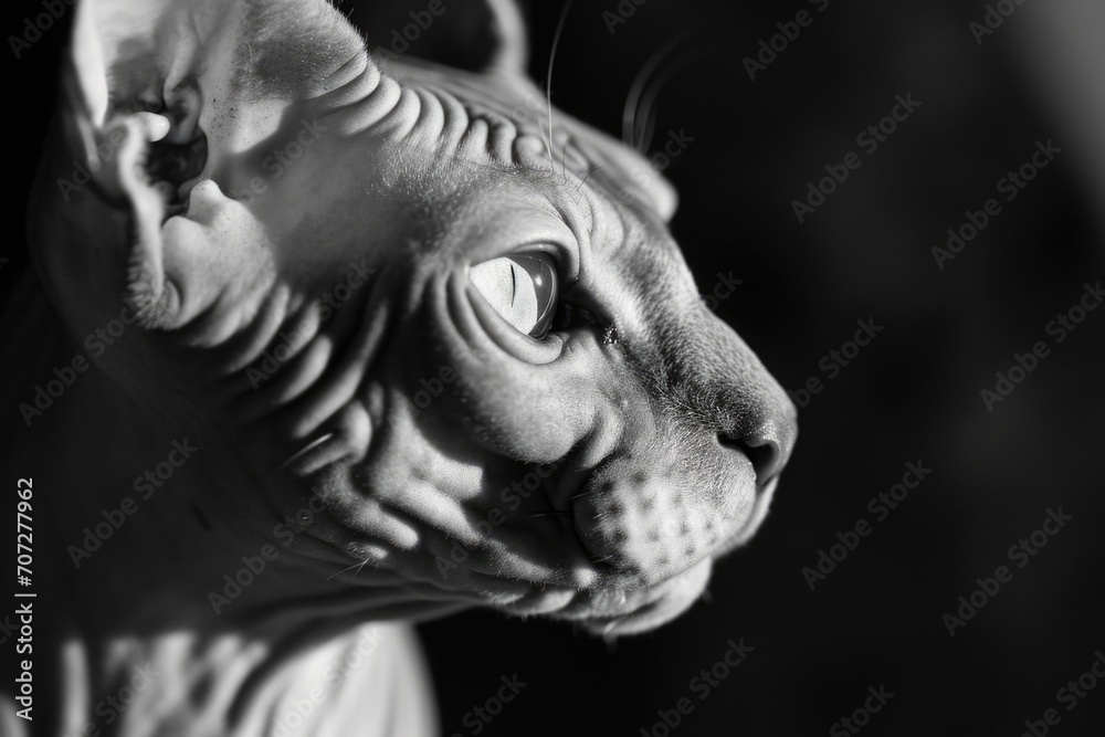 A simple black and white photo of a cat. Suitable for various uses A simple black and white photo of a cat. Suitable for various uses