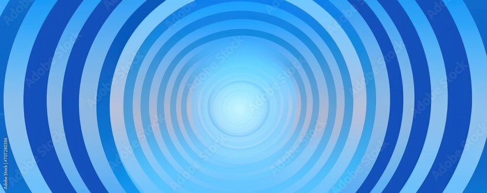 Symmetric sky blue circle background pattern 