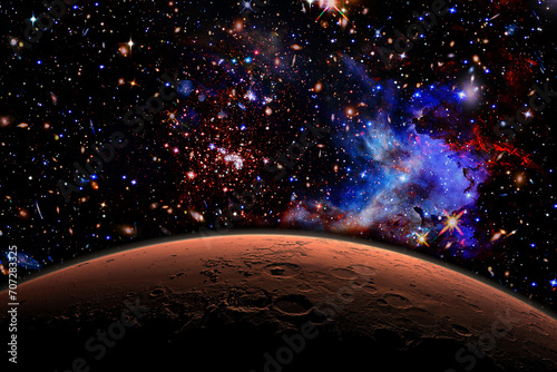 Solar system. Fourth planet. Mars. The elements of this image furnished by NASA.