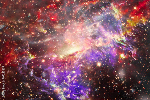 Marvelous galaxy in a deep space. The elements of this image furnished by NASA.