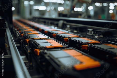 Hard drives in a data center server rack close-up