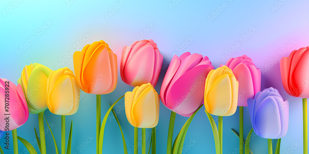 Color spring tulips background - Seasons design Color spring tulips background - Seasons design