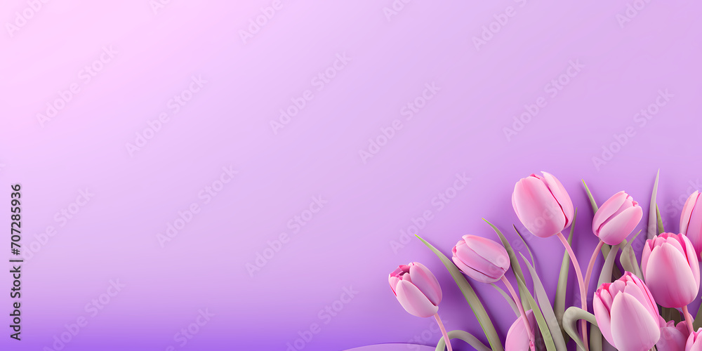 Color spring tulips background - Seasons design