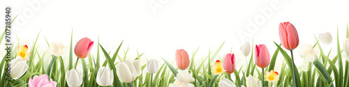 Color spring tulips background - Seasons design