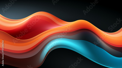 abstract colorful glowing wavy perspective with fractals and curves background 16:9 widescreen wallpapers