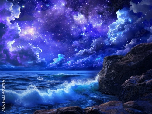Where Earth Meets Cosmos: A Starlit Shoreline Masterpiece