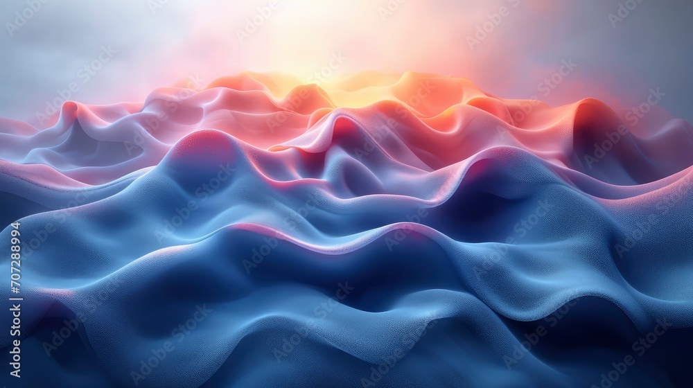 Obraz premium minimal abstract wave futuristic color palette, Futuristic Hues in Minimal Abstract Wave Design, Contemporary Colors in Abstract Futuristic Waves, Contemporary Hues in Minimal Abstract Waves,