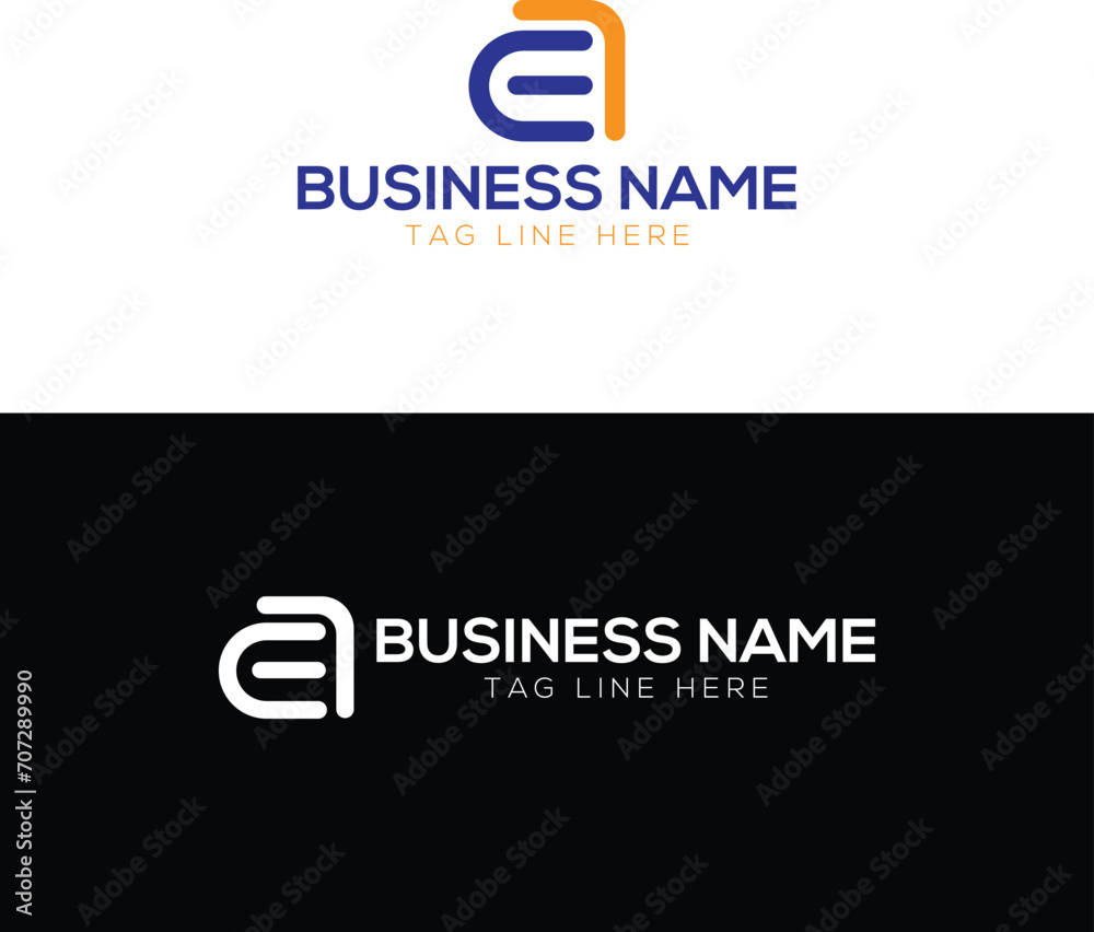 AE Letter Initial Logo Design Template Vector Illustration
