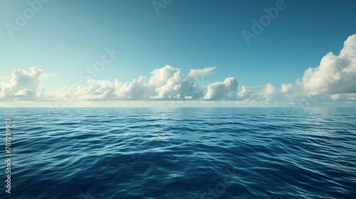 horizon,  at the ocean, Calm, blue colours photo