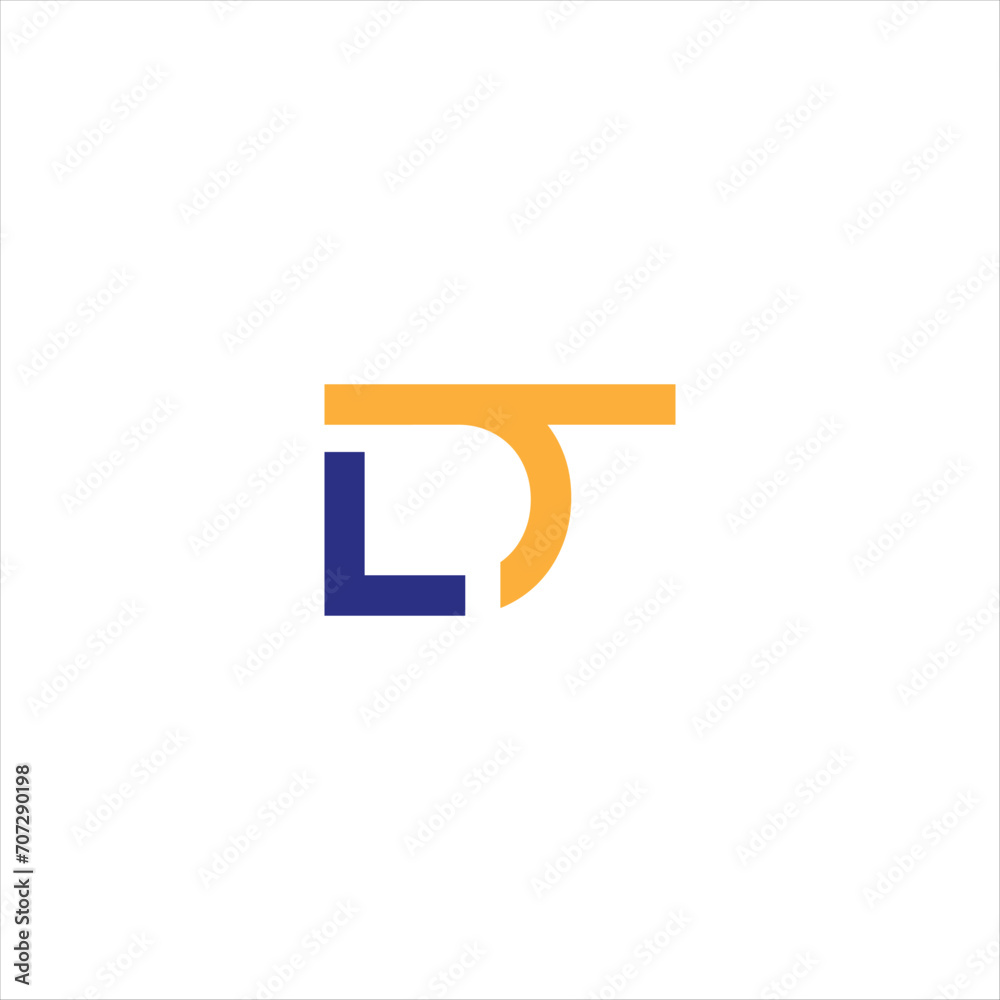 DLT, TLD, LDT, TDL Abstract initial monogram letter alphabet logo design