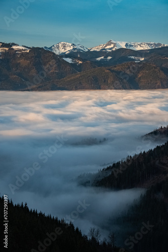 Nebelmeer berge 