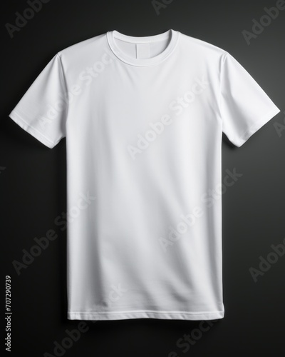 a solid white t-shirt on an isolated background with studio lighting