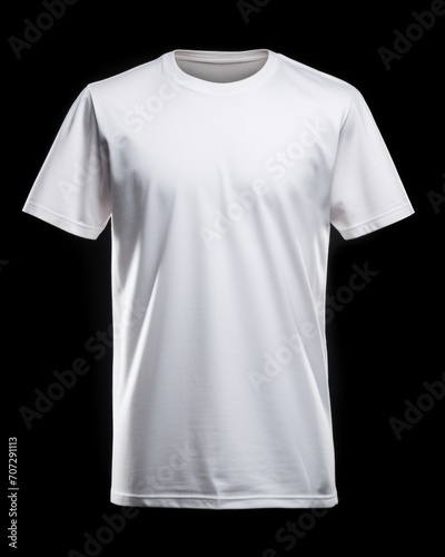 a solid white t-shirt on an isolated background with studio lighting