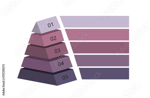Colorful infographics pyramid. vector illustration