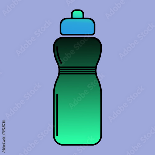 green bottle of water