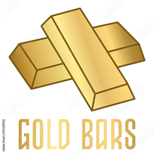 gold bars isolated on white
