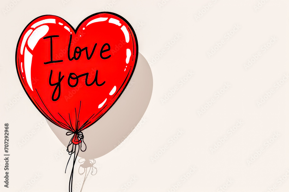 heart-shaped balloon with the words 